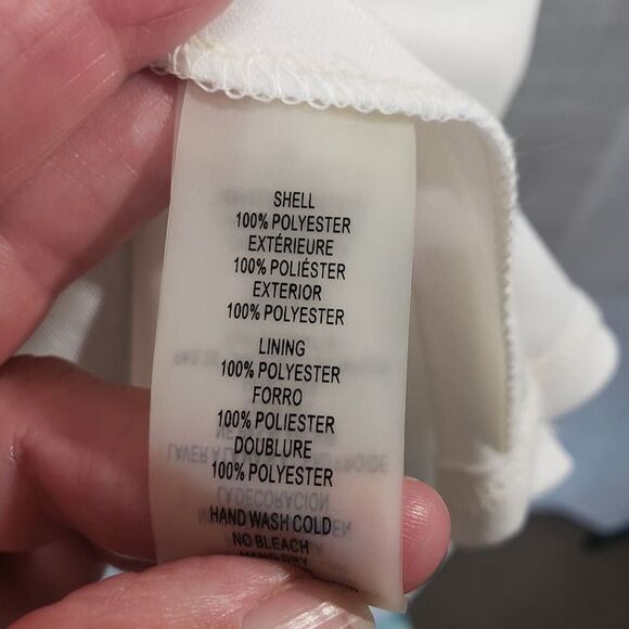 NICE Vince Camuto Minty Slvls Gold Bead Neckline Shift Dress womens size 6 Comfy - Picture 8 of 8